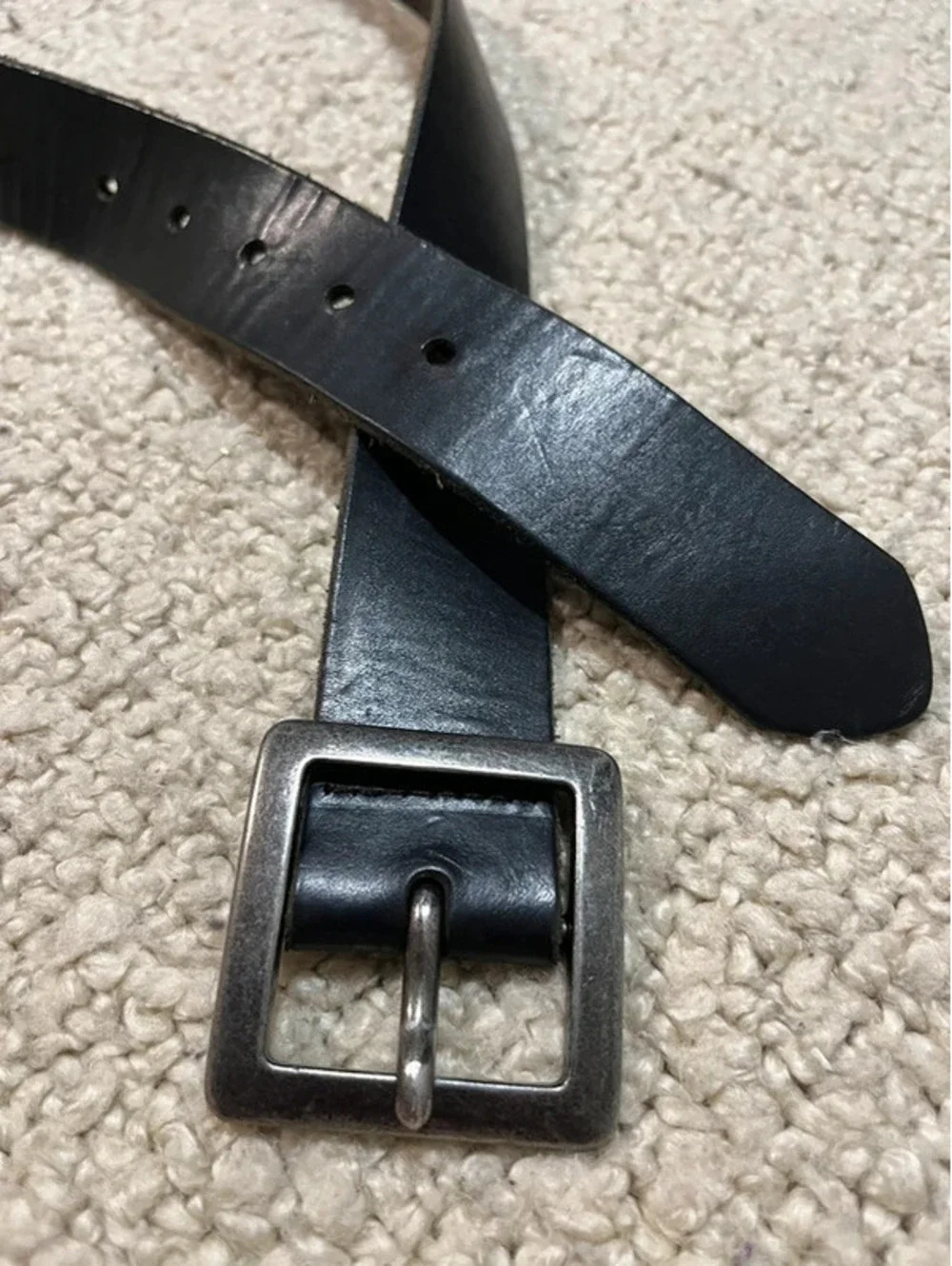 Mossimo Supply Co. Black Made in U.S.A. Genuine Leather Belt Size Small